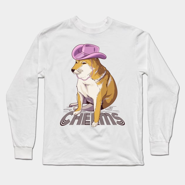 meme cheems Long Sleeve T-Shirt by PaperHead